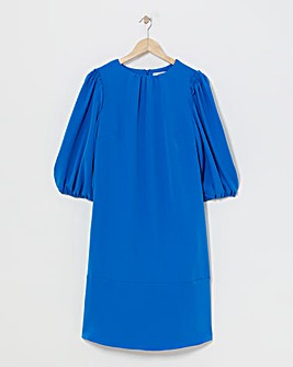 Joanna Hope Cobalt Balloon Sleeve Shift Dress