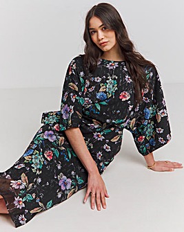 Joanna Hope Printed Batwing Midi Dress