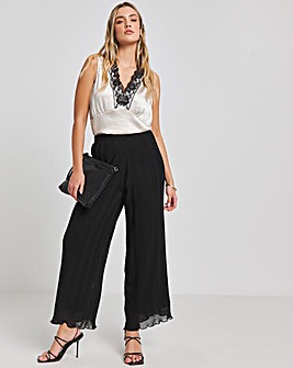 Joanna Hope Pleated Palazzo Chiffon Trouser