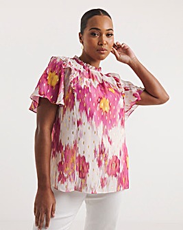 Joanna Hope Foil Print Blouse
