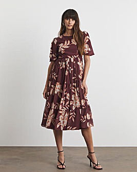 Joanna Hope Lace Back Midi Dress