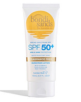 Bondi Sands Sunscreen Lotion SPF50+ - Fragrance Free 150ml