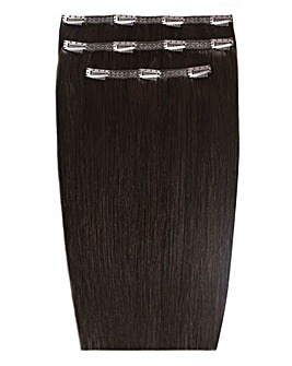 Beauty Works Deluxe Clip in 18inch Hair Extensions - Ebony