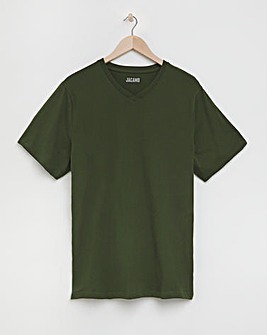 Pure Cotton V-Neck T-Shirt Long