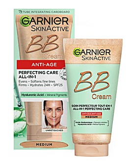 Garnier SkinActive BB Cream Anti Age Medium Tinted Moisturiser SPF15 50ml