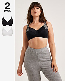 2 Pack Flora Non Wired Bras