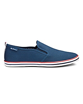 ben sherman leigh slip on canvas trainers
