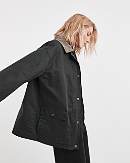 Charcoal Workwear Utility Cord Collar Jacket