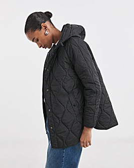 Black Short Quilted Jacket