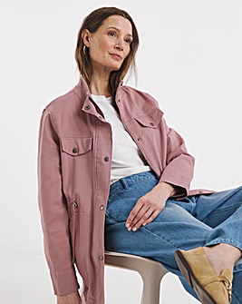 Blush Stretch Utility Jacket