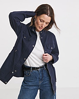 Navy Stretch Utility Jacket