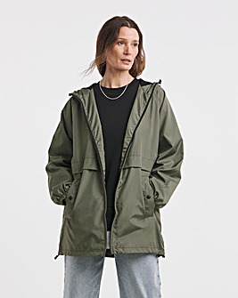 Khaki Short Lightweight Raincoat