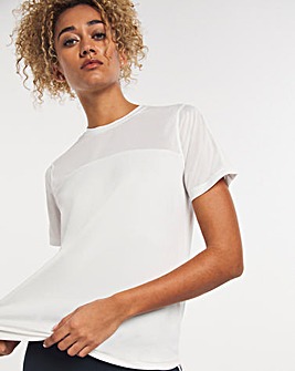 White Sustainable Active Mesh T-Shirt