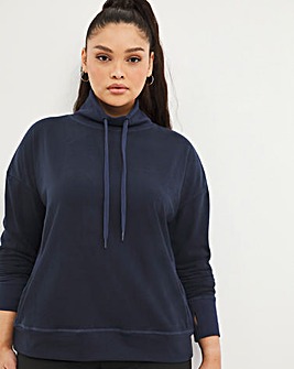 Dark Blue Long Sleeve Active Sweatshirt
