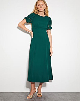 Monsoon Belle Bow Sleeve Midi Dress