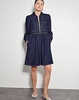 Monsoon Adeena Denim Mini Shirt Dress