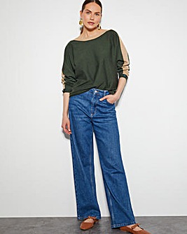 Monsoon Nellie Two-Tone Knit Jumper