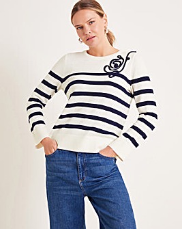 Monsoon Cate Cornelli Stripe Jumper