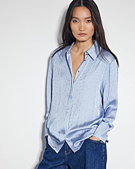 Monsoon Holly Relaxed Satin Shirt