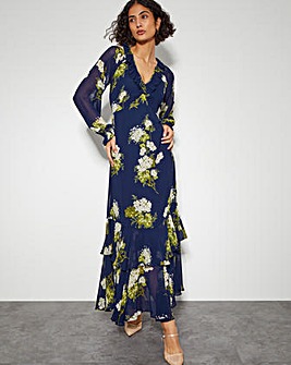 Monsoon Rowena Floral Ruffle Dress