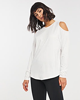 Cold Shoulder Long Sleeve Sustainable Active Top