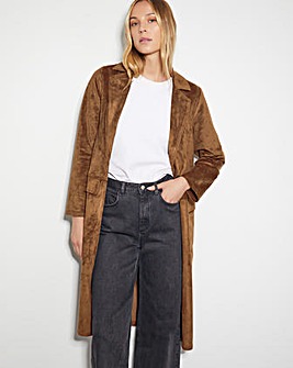 Monsoon Tove Suedette Trench Coat