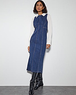 Monsoon Rhian Denim Midi Dress