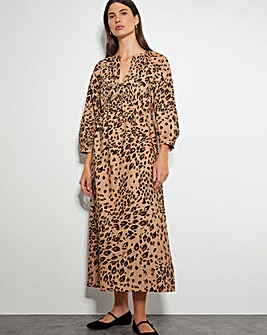 Monsoon Raife Leopard Print Midi Dress