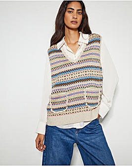 Monsoon Fawn Fair Isle Sweater Vest