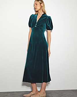 Monsoon Veronique Velvet Bow Midi Dress