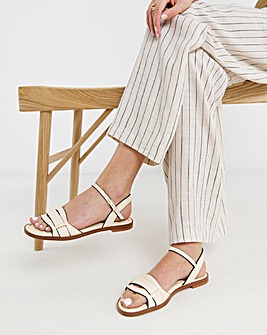 Lucia Woven Two Part Sandals - Wide Fit (E)
