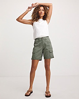 Khaki Soft Cargo Shorts