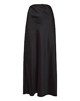 Anthology Black Satin Slip Skirt