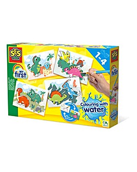 Dinos Colouring with Water Painting Set