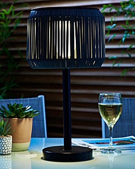 Rattan Solar Table Lamp