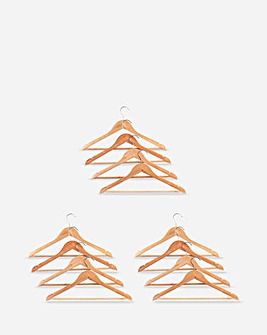 Beldray Wooden Set of 12 Clothes Hangers