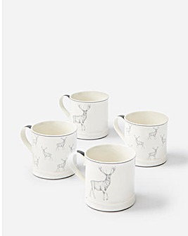 Stag Set of 4 Mugs