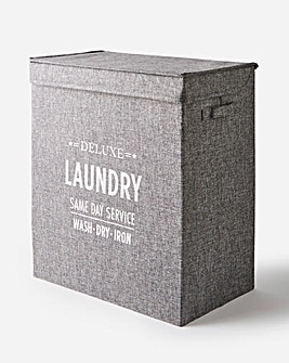 Grey Laundry Split Sorter Hamper
