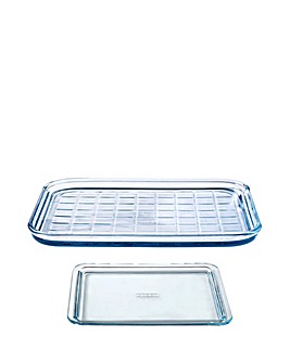 Pyrex Set of 2 Glass Baking Trays