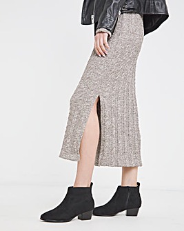 Ophelia Low Block Heel Ankle Western Boot Wide E Fit