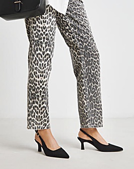 Verona Pointed Toe Slingback Heels Wide E Fit