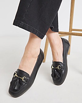 Heavenly Soles Prague Leather Driving Moccasins Extra Wide EEE Fit