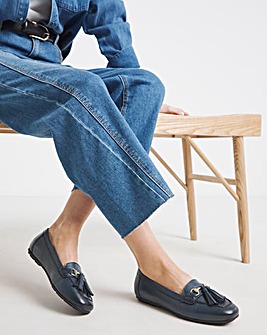 Heavenly Soles Prague Leather Driving Moccasins Extra Wide EEE Fit