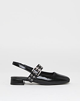 Arden Slingback Eyelet Mary Jane Wide E Fit