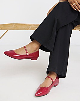 Clara Pointed Toe Mary Janes Extra Wide EEE Fit