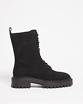 Suede Lace Up Boot E Fit