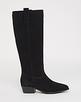Bonnie Knee High Suede Western Boots - Wide Fit (E) & Curvy Calf