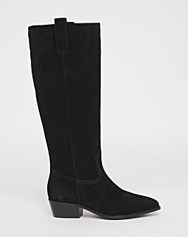 Bonnie Knee High Suede Western Boots - Extra Wide Fit (EEE) & Curvy Calf