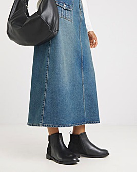 Ruth Classice Mixed Material Ankle Boot Standard E Fit