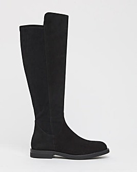 Liv Knee High Suede Riding Boots - Extra Wide Fit (EEE) & Super Curvy Calf